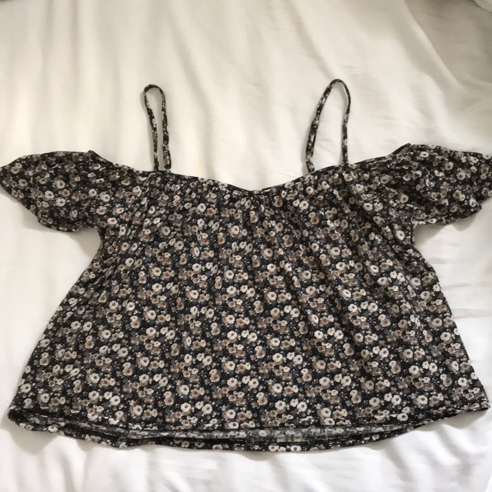 Cropped off the shoulder top